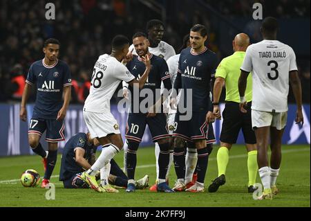 ©Julien Mattia / Le Pictorium/MAXPPP - PSG / LOSC Victoire du Paris Saint Germain (PSG) qui affrontait Lille (LOSC) au Parc des Princes, den 29. November 2021. Stockfoto