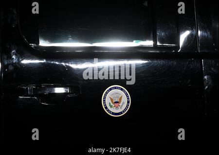 ©Julien Mattia / Le Pictorium/MAXPPP - le President Emmanuel Macron recevait au Palais de l'Elysee pour Diner la Vice-Presidente des Etats-Unis d'Amerique, Kamala Haris, am 10. November 2021 Stockfoto