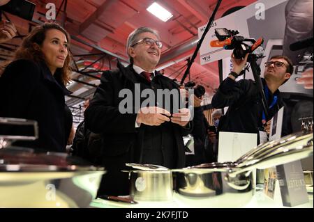 ©Julien Mattia / Le Pictorium/MAXPPP - Jean-Luc Melenchon le Leader de la France Insoumise et candidat a l'election presidentielle, au Premier jour du Salon made in France Stockfoto