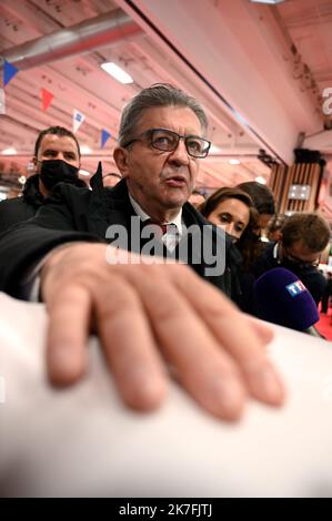 ©Julien Mattia / Le Pictorium/MAXPPP - Jean-Luc Melenchon le Leader de la France Insoumise et candidat a l'election presidentielle, au Premier jour du Salon made in France Stockfoto