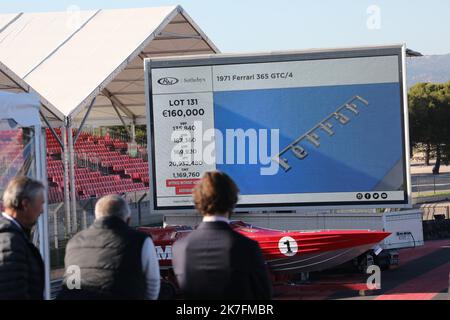 ©PHOTOPQR/NICE MATIN/Luc Boutria ; ; 19/11/2021 ; AU CIRCUIT DU CASTELLET LA VENTE DE VOITURE DE LUXE DE CHEIZ SOTHEBYS Le Castellet, Frankreich Nov 19. 2021. Circuit du Castellet : Oldtimer-Auktion organisiert von SOTHEBY'S. Stockfoto