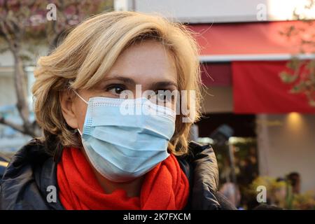 ©Francois Glories/MAXPPP - die Kandidatin von Les Républicains Valérie Pécresse beim Mittagessen in Nizza im Restaurant 'la petite Maison' mit Éric Ciotti (besiegte Kandidatin in der zweiten Runde der republikanischen Vorwahlen). Frankreich Nizza. Dezember 06 2021. Stockfoto