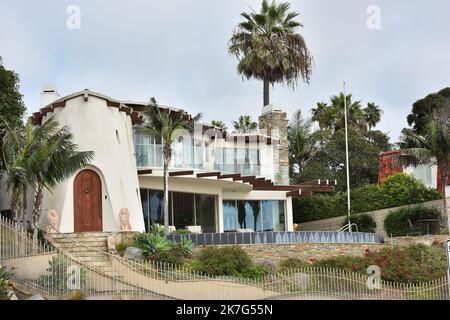 Schönes Herrenhaus in Sunset Cliffs in San Diego Stockfoto