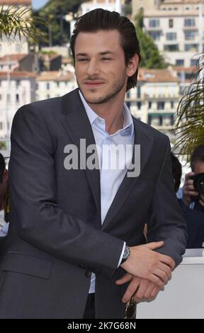 ©serge haouzi/MAXPPP - der französische Schauspieler Gaspard Ulliel posiert während der Fotoaufnahme für „Saint Laurent“ auf den jährlichen Filmfestspielen von Cannes 67., am 17. Mai 2014 in Cannes, Frankreich. Der Film wird im offiziellen Wettbewerb des Festivals präsentiert, der vom 14. Bis 25. Mai stattfindet. Stockfoto