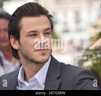 ©serge haouzi/MAXPPP - der französische Schauspieler Gaspard Ulliel posiert während der Fotoaufnahme für „Saint Laurent“ auf den jährlichen Filmfestspielen von Cannes 67., am 17. Mai 2014 in Cannes, Frankreich. Der Film wird im offiziellen Wettbewerb des Festivals präsentiert, der vom 14. Bis 25. Mai stattfindet. Stockfoto