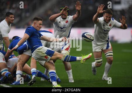 ©PHOTOPQR/VOIX DU NORD/1 ; 06/02/2022 ; 06/02/2022. Rugby, Tournoi des Six Nations, France-Italie, au Stade de France de Saint-Denis. FOTO PIERRE ROUANET LA VOIX DU NORD Stockfoto