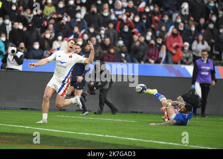 ©PHOTOPQR/VOIX DU NORD/1 ; 06/02/2022 ; 06/02/2022. Rugby, Tournoi des Six Nations, France-Italie, au Stade de France de Saint-Denis. FOTO PIERRE ROUANET LA VOIX DU NORD Stockfoto