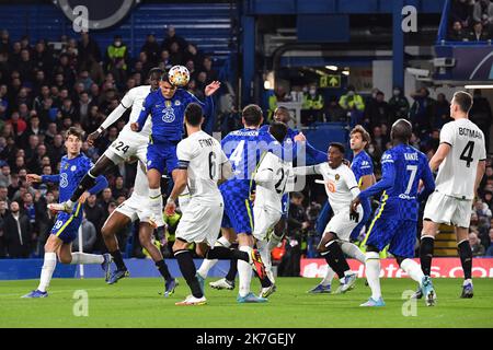 ©PHOTOPQR/VOIX DU Nord/StÃ©phane Mortagne ; 22/02/2022 ; Londrs, le 22/02/2022, Ligue des Champions CHELSEA LILLE FOTO STEPHANE MORTAGNE LA VOIX DU Nord UEFA Champions League Runde von sechzehn Bein ein Spiel zwischen Chelsea FC und Lille OSC bei Stamford Bridge am Februar 22, 2022 in London, Stockfoto