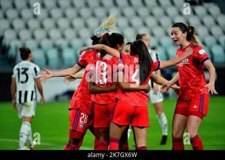 ©PHOTOPQR/LE PROGRES/Richard MOUILLAUD - Lyon 23/03/2022 - le 23/03/2022 Juventus OL Feminin UEFA -Quart de finalealler uefa Fuß feminin JUVENTUS TURIN OL aber de Catarina Macario pour l' OL Joie OL UEFA Champions League Frauen Fußballspiel - Juventus Frauen gegen Olympique Lyonnais Stockfoto