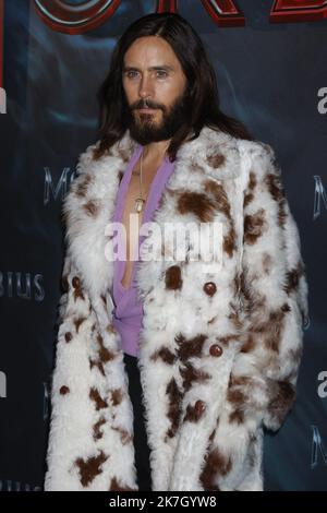 ©Sebastien Muylaert/MAXPPP - Paris 22/03/2022 Jared Leto nimmt an der Morbius-Premiere im Gaumont Champs Elysees in Paris, Frankreich, Teil. 22.03.2022 Stockfoto