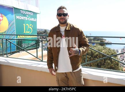 ©PHOTOPQR/NICE MATIN/Jean François Ottonello ; Roquebrune-Cap-Martin ; 11/04/2022 ; Premier Tour du Rolex Monte-Carlo Masters - Neymar Stockfoto