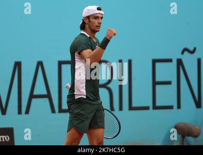 ©Laurent Lairys/MAXPPP - Lorenzo Musetti aus Italien während des Mutua Madrid Open 2022 Tennisturniers am 4. Mai 2022 im Caja Magica Stadion in Madrid, Spanien - Foto Laurent Lairys / Stockfoto