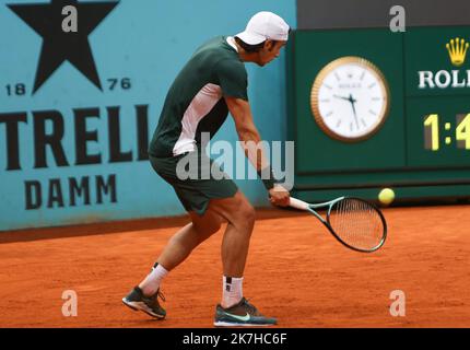 ©Laurent Lairys/MAXPPP - Lorenzo Musetti aus Italien während des Mutua Madrid Open 2022 Tennisturniers am 4. Mai 2022 im Caja Magica Stadion in Madrid, Spanien - Foto Laurent Lairys / Stockfoto