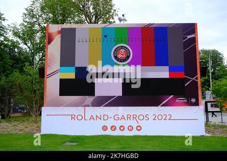 Thierry Larret/Maxppp. Tennis. Roland Garros 2022. International de France de Tennis. Stade Roland Garros, Paris (75). Illustration dans les Allees de Roland Garros. Stockfoto