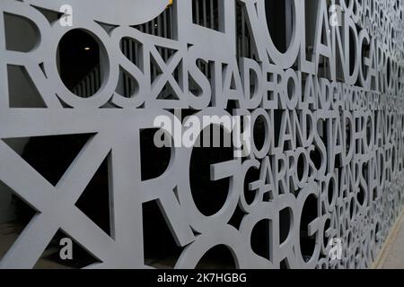 Thierry Larret/Maxppp. Tennis. Roland Garros 2022. International de France de Tennis. Stade Roland Garros, Paris (75). Illustration dans les Allees de Roland Garros. Stockfoto