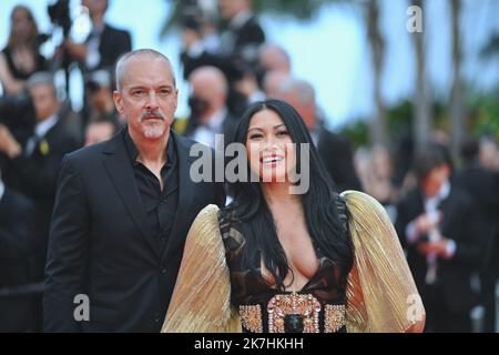 ©franck castel/MAXPPP - 20220005 Celebrity Sichtungen Tag 2 die jährlichen Filmfestspiele von Cannes 75.. ANGGUN CANNES, FRANKREICH - MAI 18 Stockfoto