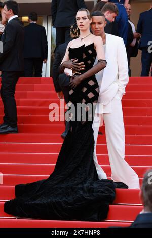 ©PHOTOPQR/NICE MATIN/Patrice Lapoirie ; Cannes ; 24/05/2022 ; britisches Modell Cara Delevingne kommt für die Vorführung des Films 'The Innocent (L'Innocent)' während der 75. Ausgabe des Cannes Film Festival in Cannes , Südfrankreich , am Mai 24 , 2022 . Stockfoto