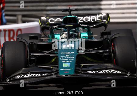 ©PHOTOPQR/NICE MATIN/Jean François Ottonello Dylan Meiffret ; Monaco ; 27/05/2022 ; 79eme Grand prix de Monaco - Formule 1 - 18 Lanze SPAZIERGANG KANN Aston Martin Aramco Cognizant F1 Team Stockfoto