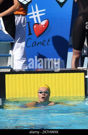 ©PHOTOPQR/L'INDEPENDANT/CLEMENTZ MICHEL ; CANET EN ROUSSILLON ; 29/05/2022 ; SPORT / NATATION / CIRCUIT MARE NOSTRUM / 34EME MEETING INTERNATIONAL DE NATATION DE CANET-EN-ROUSSILLON / CENTRE DE NATATION ARLETTE FRANCO / PAULINE MAHIEU / CANET NATATION 66 - 34TH INTERNATIONALES SCHWIMMTREFFEN IN CANET-EN-ROUSSILLON Stockfoto