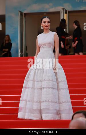 ©PHOTOPQR/NICE MATIN/Patrice Lapoirie ; Cannes ; 23/05/2022 ; Raline Shah für die Vorführung des Films 'Decision to Leave (Heojil Kyolshim)' während der 75. Ausgabe des Cannes Film Festival in Cannes , Südfrankreich , am Mai 23 , 2022 . - Internationales Filmfestival von Cannes am 23. 2022. Mai Stockfoto