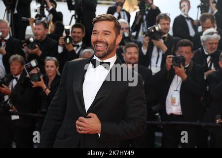 ©PHOTOPQR/NICE MATIN/Sebastien Botella ; Caussols ; 25/05/2022 ; Ricky Martins besuchen die Vorführung von 'Elvis' während der 75. jährlichen Cannes. Stockfoto