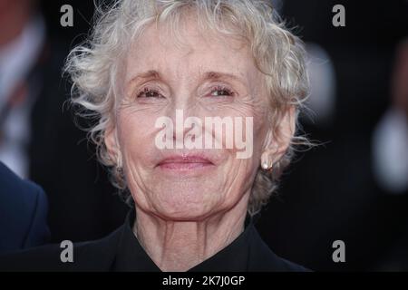 ©PHOTOPQR/LE PARISIEN/Fred Dugit ; Cannes ; 28/05/2022 ; Cuture / Cinéma Palais des Festival à Cannes (06), le 28 Mai 2022 Palmares du 75e fesival du Film international de Cannes Claire Denis Photo LP / Fred Dugit Stockfoto