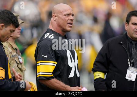 Pittsburgh, Pennsylvania, USA. 16. Oktober 2022. 16. Oktober 2022: Kurt Angle während der Pittsburgh Steelers gegen Tampa Bay Buccaneers in Pittsburgh, Pennsylvania im Acrisure Stadium. (Bild: © AMG/AMG via ZUMA Press Wire) Stockfoto