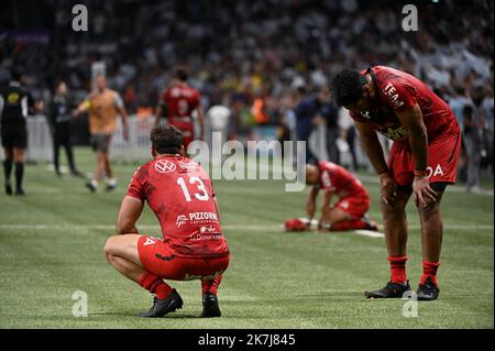 ©Julien Mattia / Le Pictorium/MAXPPP - Paris 06/06/2022 Julien Mattia / Le Pictorium - 06/06/2022 - Frankreich / Ile-de-France / Paris - Deception Julien HERITEAU du RC Toulon lors du Match de Top 14, opposant le Racing 92 et le RC Toulon a l'U-Arena de Nanterre, le 6 Juin 2022 / 06/06/2022 - Frankreich / Ile-de-France (Region) / Paris - Deception Julien HERITEAU von RC Toulon beim Top 14-Spiel zwischen Racing 92 und RC Toulon in der U-Arena von Nanterre am 6. 2022. Juni Stockfoto