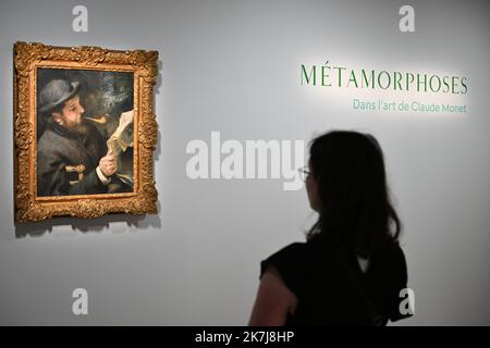 â©PHOTOPQR/LE COURRIER DE L'OUEST/Josselin Clair ; ; 08/06/2022 ; Fontevraud l'Abbaye, 8/06/2022, Präsentation der Ausstellung Metamorphosen dans l'Art de Claude Monet avec plus de trente peintures du peintre, dans le musee d'Art moderne de l'Abbaye de Fontevraud dans le Maine-et-Loire. - Monet-Ausstellung in Fontevraud l'Abbaye Frankreich, 8. Juni 2022 Stockfoto