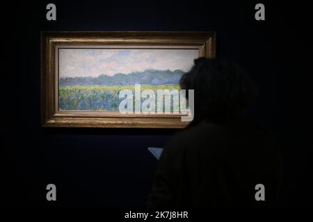 â©PHOTOPQR/LE COURRIER DE L'OUEST/Josselin Clair ; ; 08/06/2022 ; Fontevraud l'Abbaye, 8/06/2022, Präsentation der Ausstellung Metamorphosen dans l'Art de Claude Monet avec plus de trente peintures du peintre, dans le musee d'Art moderne de l'Abbaye de Fontevraud dans le Maine-et-Loire. - Monet-Ausstellung in Fontevraud l'Abbaye Frankreich, 8. Juni 2022 Stockfoto