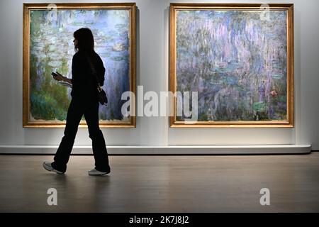 ©PHOTOPQR/LE COURRIER DE L'OUEST/Josselin Clair ; ; 08/06/2022 ; Fontevraud l'Abbaye, 8/06/2022, Präsentation der Ausstellung Metamorphosen dans l'Art de Claude Monet avec plus de trente peintures du peintre, dans le musee d'Art moderne de l'Abbaye de Fontevraud dans le Maine-et-Loire. - Monet-Ausstellung in Fontevraud l'Abbaye Frankreich, 8. Juni 2022 Stockfoto