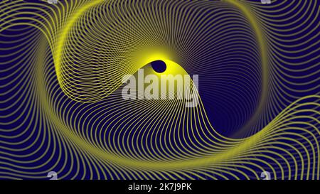 Linien goldgelbe Farbe im Schlaufenmuster Stockfoto