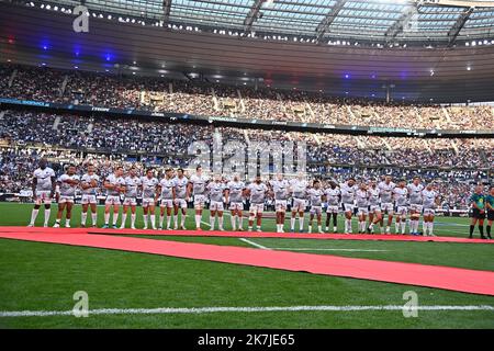 ©Alexandre Dimou/ALEXPRESS/MAXPPP - 24/06/2022 / Frankreich / Saint Denis / Sport / Rugby / Stade de France / Finale 1/2 Top 14 / Montpellier - Castres / Team of Montpellier Stockfoto