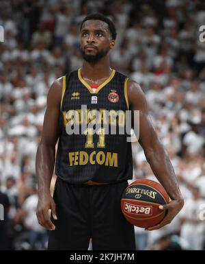 ©Mourad ALLILI/MAXPPP - 25/06/2022 Monaco s Alpha Diallo während der französischen Meisterschaft, des Betclic Elite Basketball-Spiels, des Final Match 5 zwischen LDLC ASVEL und AS Monaco Basket am 25. Juni 2022 im Astroballe in Villeurbanne, Frankreich Stockfoto