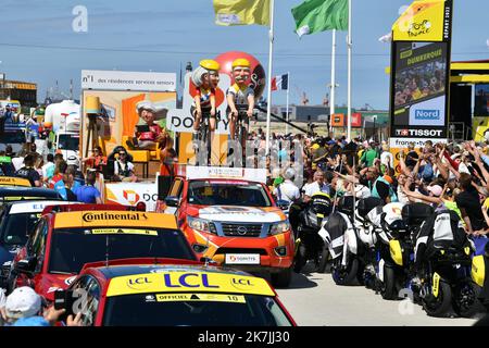 ©PHOTOPQR/VOIX DU Nord/PASCAL BONNIERE ; 05/07/2022 ; DUNKERQUE , le 5 juillet 2022 Sport , cyclisme , Tour de France , etape Dunkerque - Calais die 109. Ausgabe der Tour de France Radrennen findet vom 01. Bis 24. Juli 2022 statt - Stockfoto