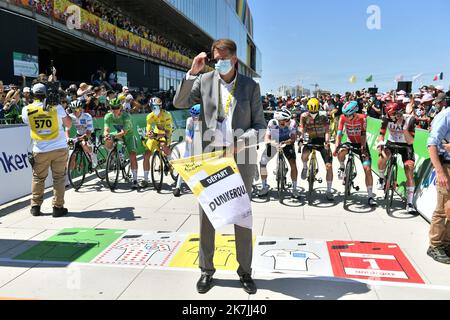©PHOTOPQR/VOIX DU NORD/PASCAL BONNIERE ; 05/07/2022 ; DUNKERQUE , le 5 juillet 2022 Sport , Cyclisme , Tour de France , etape Dunkerque - Calais .PHOTO PASCAL BONNIERE / LA VOIX DU Nord - die 109. Ausgabe des Radrennens Tour de France findet vom 01. Bis 24. Juli 2022 statt - Stockfoto