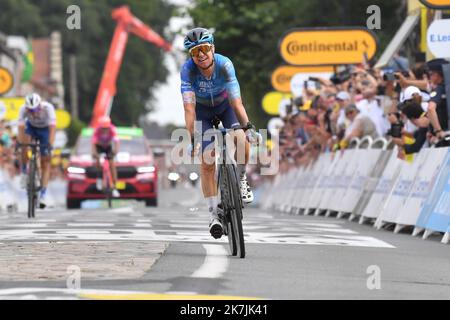 ©PHOTOPQR/VOIX DU NORD/PASCAL BONNIERE ; 06/07/2022 ; Lille , le 6 juillet 2022 Sport , Cyclisme , Tour de France , etape Lille - Aremberg .PHOTO PASCAL BONNIERE / LA VOIX DU Nord - die Ausgabe 109. des Radrennens der Tour de France findet vom 01. Bis 24. Juli 2022 statt - - Stockfoto