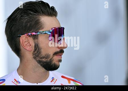 ©PHOTOPQR/L'EST REPUBLICAIN/ALEXANDRE MARCHI ; LILLE ; 06/07/2022 ; SPORT - CYCLISME - TOUR DE FRANCE 2022 - 109 EME EDITION - TDF - 5 EME ETAPE - LILLE - WALLER ARENBERG PORTE DU HENNEGAU. Lille 6 Juillet 2022. Anthony TURGIS. FOTO Alexandre MARCHI. 109. Tour de France, Radrennen Stockfoto