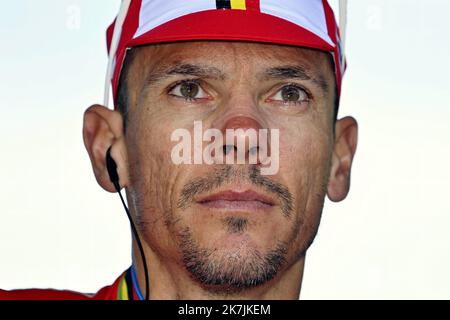 ©PHOTOPQR/L'EST REPUBLICAIN/ALEXANDRE MARCHI ; LILLE ; 06/07/2022 ; SPORT - CYCLISME - TOUR DE FRANCE 2022 - 109 EME EDITION - TDF - 5 EME ETAPE - LILLE - WALLER ARENBERG PORTE DU HENNEGAU. Lille 6 Juillet 2022. Philippe GILBERT. FOTO Alexandre MARCHI. 109. Tour de France, Radrennen Stockfoto