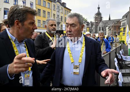 ©PHOTOPQR/L'EST REPUBLICAIN/ALEXANDRE MARCHI ; BINCHE ; 07/07/2022 ; SPORT - CYCLISME - TOUR DE FRANCE 2022 - 109 EME EDITION - TDF - 6 EME ETAPE - BINCHE - LONGWY - ABFAHRT. Binche (Belgique) 7 juillet 2022. Eddy MERCKX. FOTO Alexandre MARCHI. - Die Ausgabe 109. des Radrennens der Tour de France findet vom 01. Bis 24. Juli 2022 statt - - Stockfoto