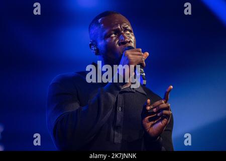 ©Simon Becker / Le Pictorium/MAXPPP - Montreux 11/07/2022 Simon Becker / Le Pictorium - 11/7/2022 - Suisse / Lac Leman / Montreux - L'artiste Hip-Hop britannique Stormzy en concert au Montreux Jazz Festival le 11 juillet 2022. / 11/7/2022 - Schweiz / Genfersee / Montreux - der britische Hip-Hop-Künstler Stormzy tritt am 11. Juli 2022 beim Montreux Jazz Festival live auf Stockfoto