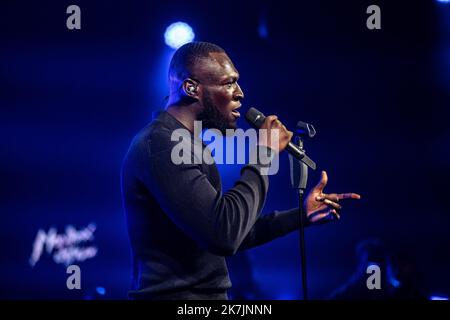 ©Simon Becker / Le Pictorium/MAXPPP - Montreux 11/07/2022 Simon Becker / Le Pictorium - 11/7/2022 - Suisse / Lac Leman / Montreux - L'artiste Hip-Hop britannique Stormzy en concert au Montreux Jazz Festival le 11 juillet 2022. / 11/7/2022 - Schweiz / Genfersee / Montreux - der britische Hip-Hop-Künstler Stormzy tritt am 11. Juli 2022 beim Montreux Jazz Festival live auf Stockfoto