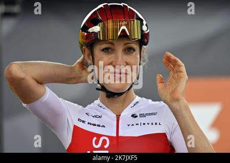 ©PHOTOPQR/L'EST REPUBLICAIN/ALEXANDRE MARCHI ; REIMS ; 26/07/2022 ; SPORT - CYCLISME - TOUR DE FRANCE FEMMES AVEC ZWIFT - 1 ERE EDITION - TDF FEMININ 2022 - ETAPE 3 - REIMS - EPERNAY - ABFAHRT. Reims 26 Juillet 2022. Rachel NEYLAN (Cofidis Women Team). FOTO Alexandre MARCHI. Stockfoto