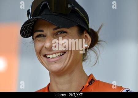 ©PHOTOPQR/L'EST REPUBLICAIN/ALEXANDRE MARCHI ; TROYES ; 27/07/2022 ; SPORT - CYCLISME - TOUR DE FRANCE FEMMES AVEC ZWIFT - 1 ERE EDITION - TDF FEMININ 2022 - ETAPE 4 - TROYES - BAR SUR AUBE - DYE. Troyes 27 Juillet 2022. La française Barbara FONSECA (St-Michel Auber 93). FOTO Alexandre MARCHI. 4. Etappe der Neuauflage des Radrennens der Frauen-Tour de France, 126,8 km zwischen Troyes und Bar-sur-Aube, Ostfrankreich, am 27. Juli 2022. Stockfoto