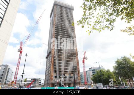 ©PHOTOPQR/LE PARISIEN/Ph Lavieille ; SAINT OUEN ; 01/08/2022 ; Illustration du chantier du Village des athlètes pour les Jeux Olympiques de 2024 implanté sur les communes de Saint Ouen et St Denis. - Saint Ouen, Frankreich, august 1. 2022, Standort des Athleten-Dorfes für die Olympischen Spiele 2024 in den Gemeinden Saint Ouen und St Denis. Stockfoto