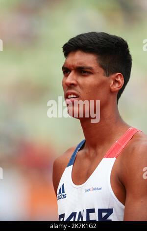 ©STADION-ACTU/STADION ACTU/MAXPPP - 15/08/2022 ; - 15.08.2022 - Championnats d'Europe d'Athletisme München 2022 - Baptiste THIERY Leichtathletik Europameisterschaften, in München 2022, Deutschland, am Montag, 15. August 2022. Stockfoto