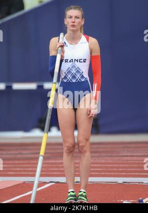 ©Laurent Lairys/MAXPPP - Margot Chevrier von France Women's Pole Vault während der Leichtathletik-Europameisterschaften 2022 am 15. August 2022 in München, Deutschland - Foto Laurent Lairys / MAXPPP Stockfoto