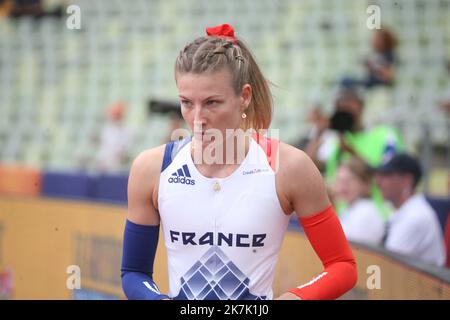 ©Laurent Lairys/MAXPPP - Margot Chevrier von France Women's Pole Vault während der Leichtathletik-Europameisterschaften 2022 am 15. August 2022 in München, Deutschland - Foto Laurent Lairys / MAXPPP Stockfoto