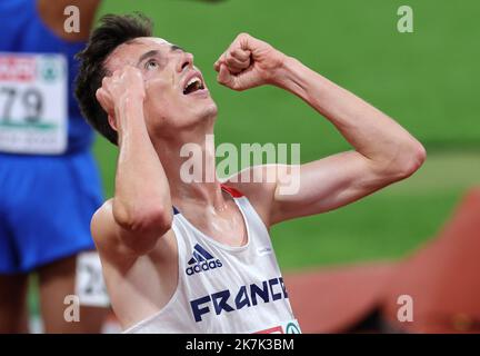 ©PHOTOPQR/L'ALSACE/Jean-Marc LOOS ; München ; 21/08/2022 ; Yann Schrub (FRA) sur10000 m lors des championnats d'Europe d'athlétisme à Munich le 21 août 2022. Stockfoto