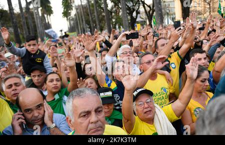 ©PHOTOPQR/OUEST FRANCE/Franck Dubray ; Belo Horizonte ; 24/08/2022 ; Reportage au Brésil avant les élections présidentielles qui auront lieu en Octobre. Meeting du président Jair Bolsonaro dans la ville de Belo Horizonte?(Foto Franck Dubray) - Belo Horizonte, Brasilien, august 24. 2022 Treffen von Jair-Bolsonaro, das sich für die Präsidentschaftswahlen im oktober stellt Stockfoto